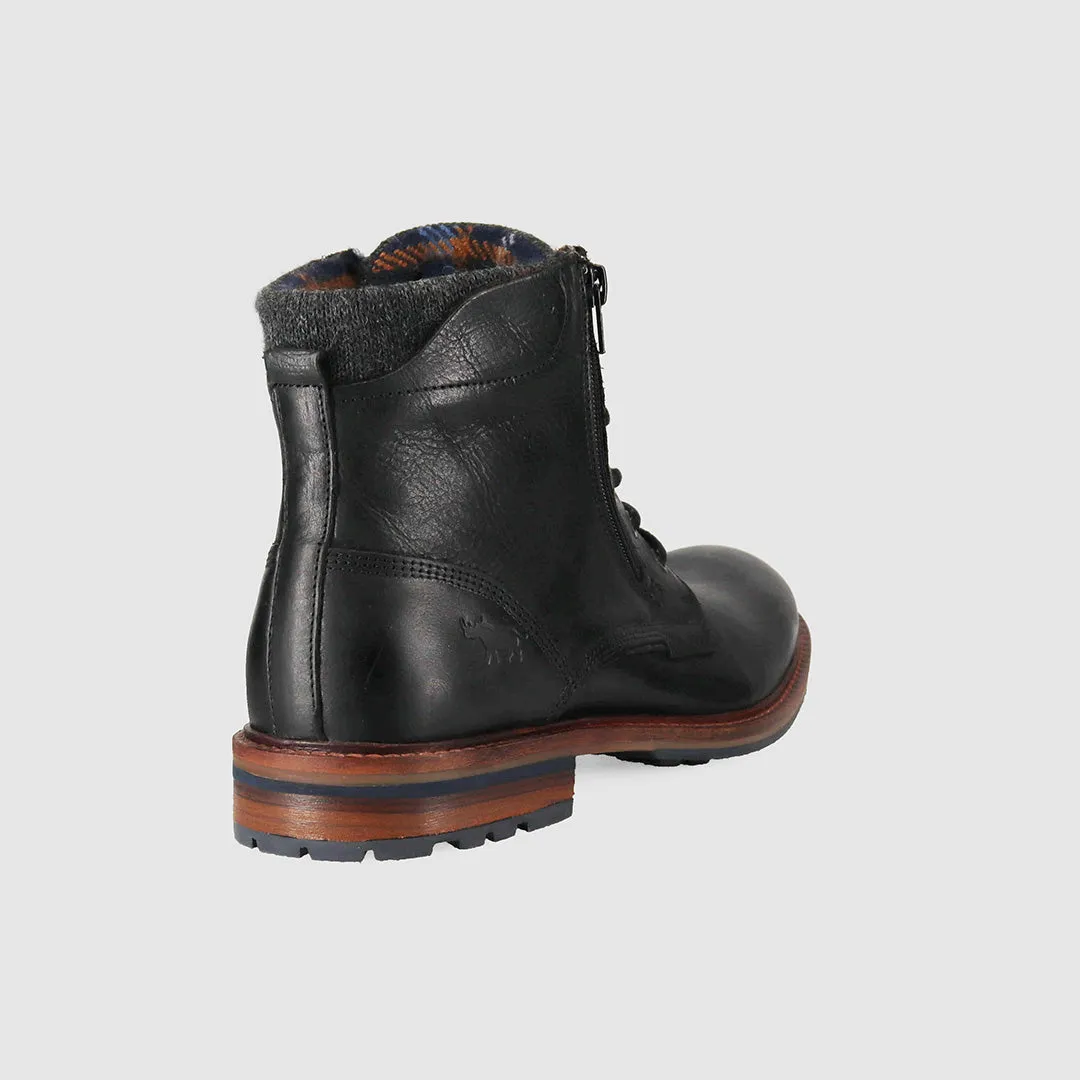 Easy Fit Woodland Lace Up Boots Black