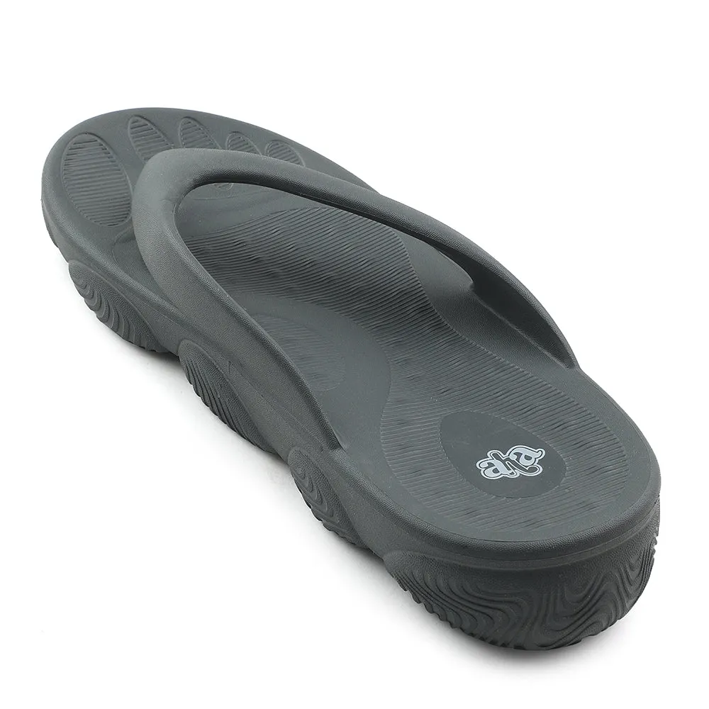 Italian Edge A-HA Dark Grey Casual Slipper For Men BEACHLITEM By Liberty