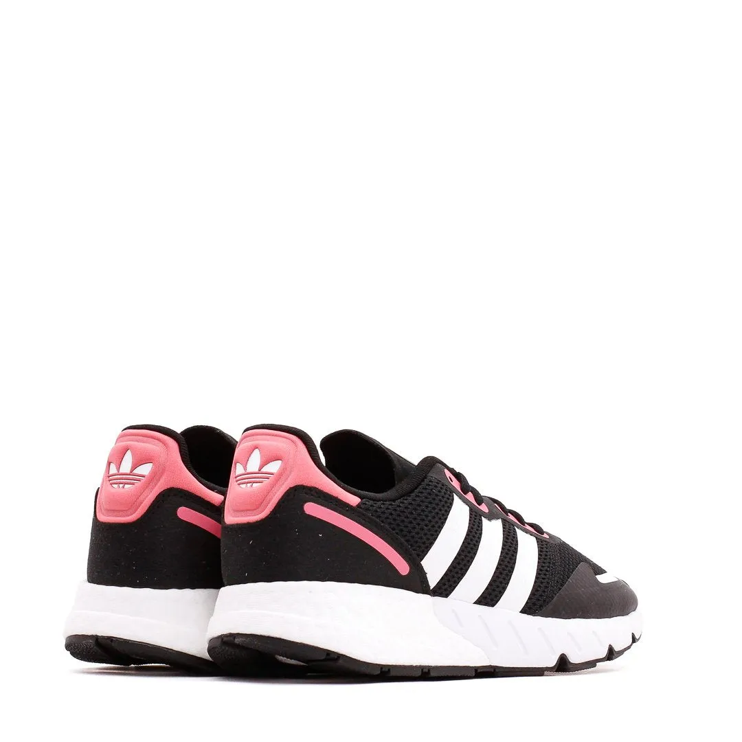 Adidas Originals Women ZX 1K Boost Black Rose FX6872 Lace Up Style