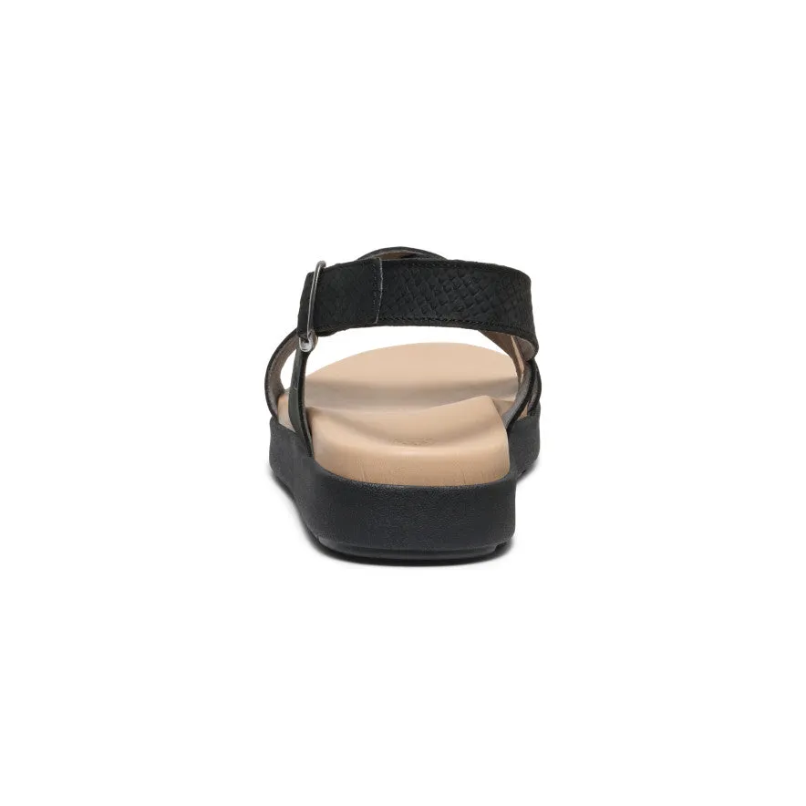 Women's Elle Luxe Cross Strap Sandal  |  Black/Black Zero Gravity Engineering