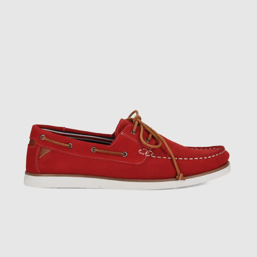 Brighton Boat Shoes Red Suede Cushion Base Pure Movement