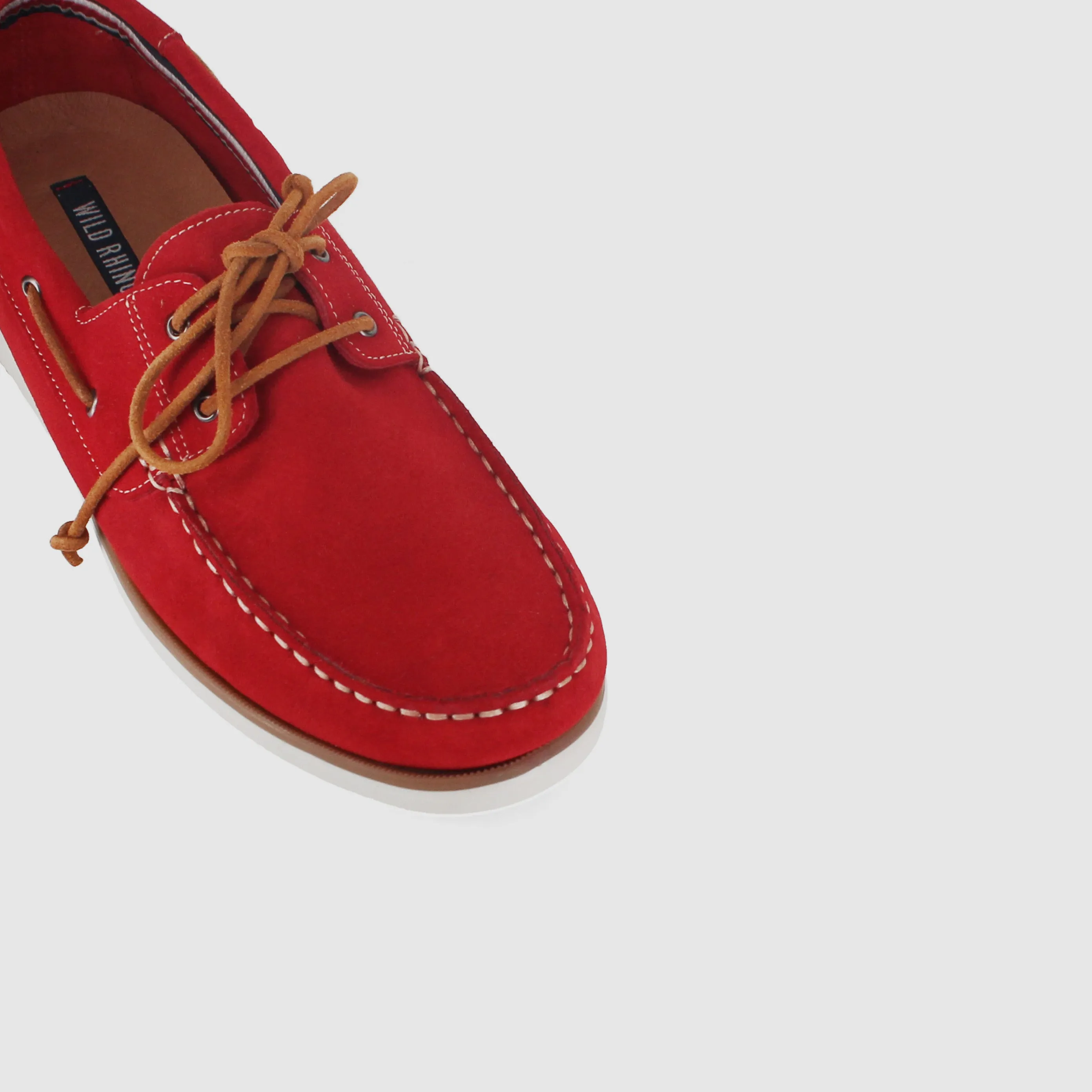 Shock absorption Brighton Boat Shoes Red Suede