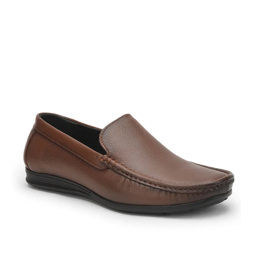 Fortune (Tan) Casual Loafer Shoes For Men HOL-106 By Liberty Low Heel