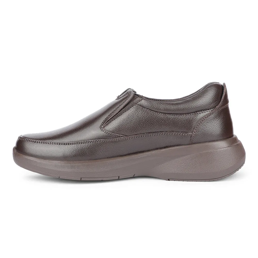 Healers Formal Brown Non Lacing Moccasin Shoes For Men E823-04 By Liberty Versatile Style