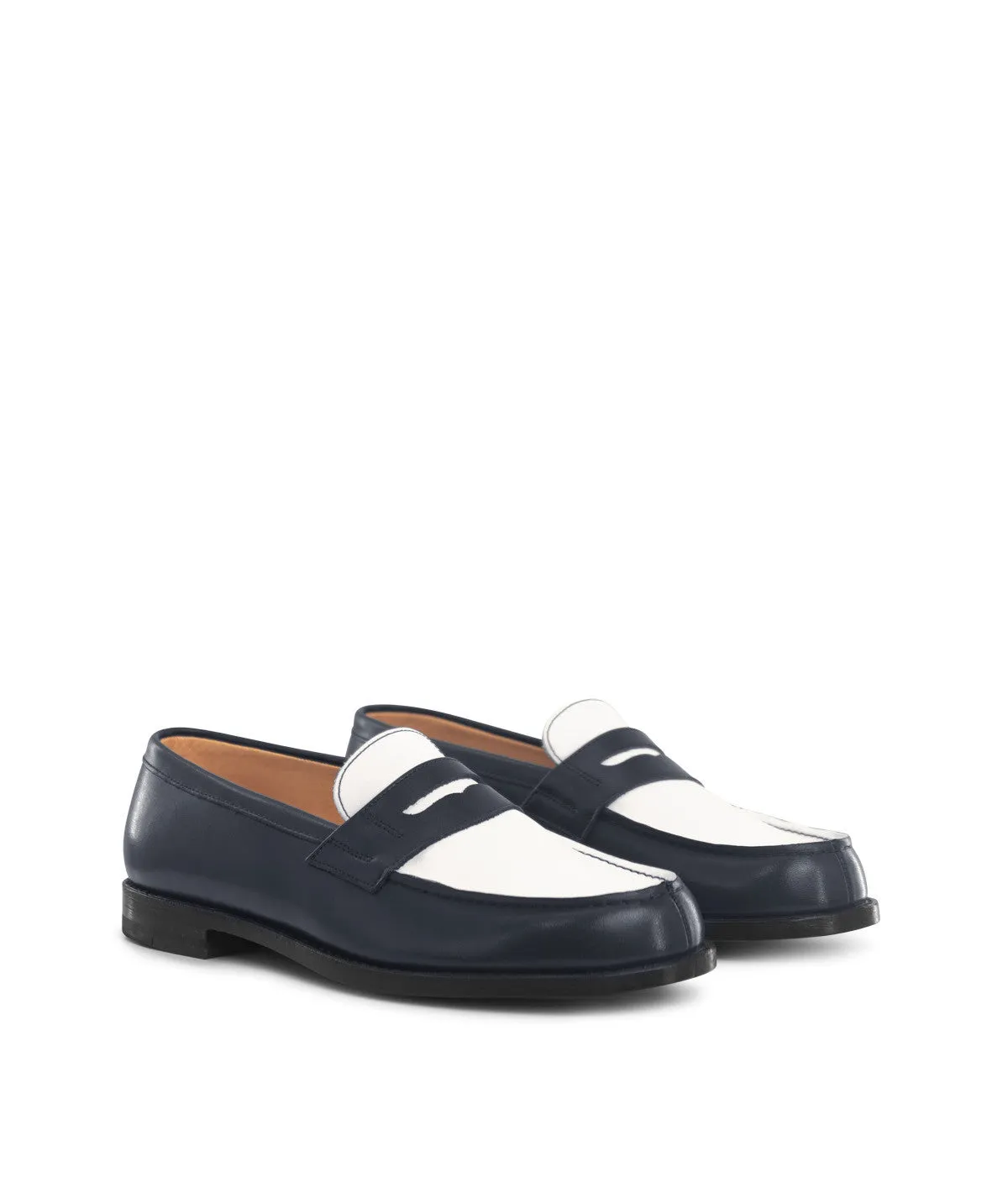 Mocassins Bicolore LILOU Marine et Blanc Dust Safe