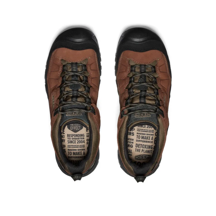 Men's Targhee IV Wide Waterproof Hiking Shoe  |  Bison/Black Fresh Drop Wave Flow