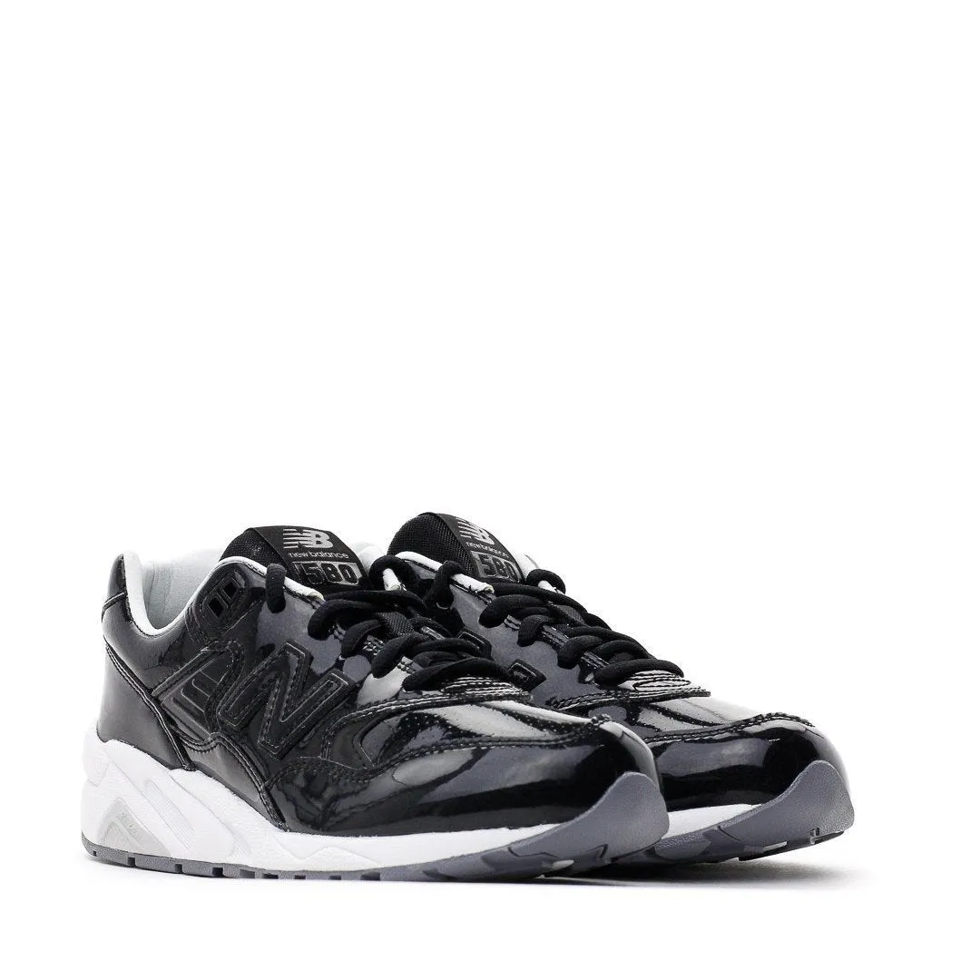 NEW BALANCE REVLITE WOMEN PATENT LEATHER BLACK SILVER WRT580MT Winter Chill