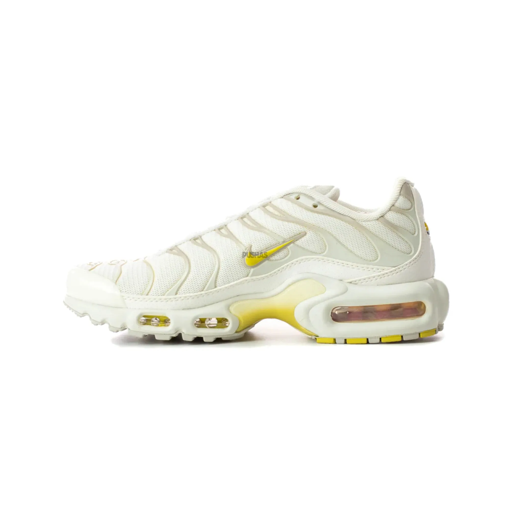 Nike Air Max Plus TN 'White Bone Celery' Women's (2021) Elastic laces
