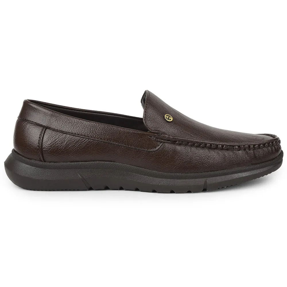 Healers Brown Formal Loafers For Men VSL-3 By Liberty Mesh Air