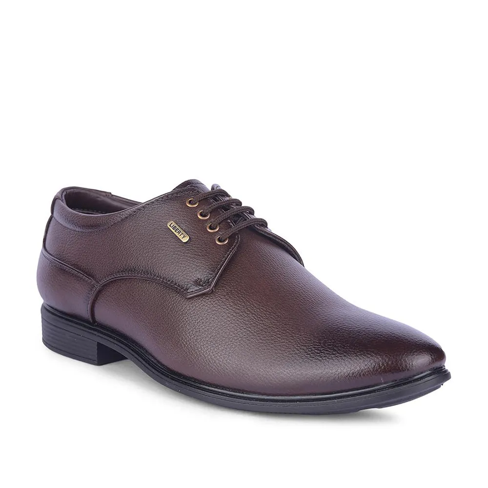 Four Wear Fortune By Liberty Mens HIL-5 Brown Formal Lacing Shoes