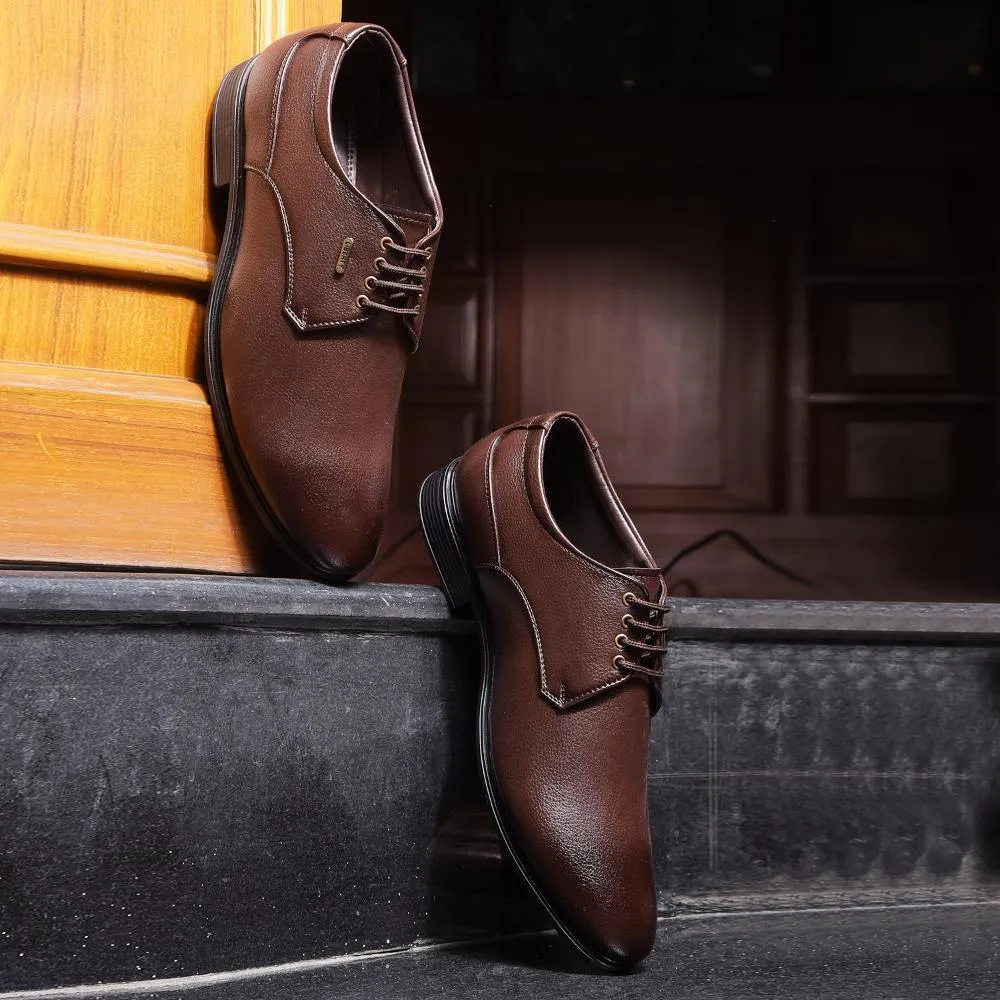 Fortune By Liberty Mens HIL-5 Brown Formal Lacing Shoes Winter Heat