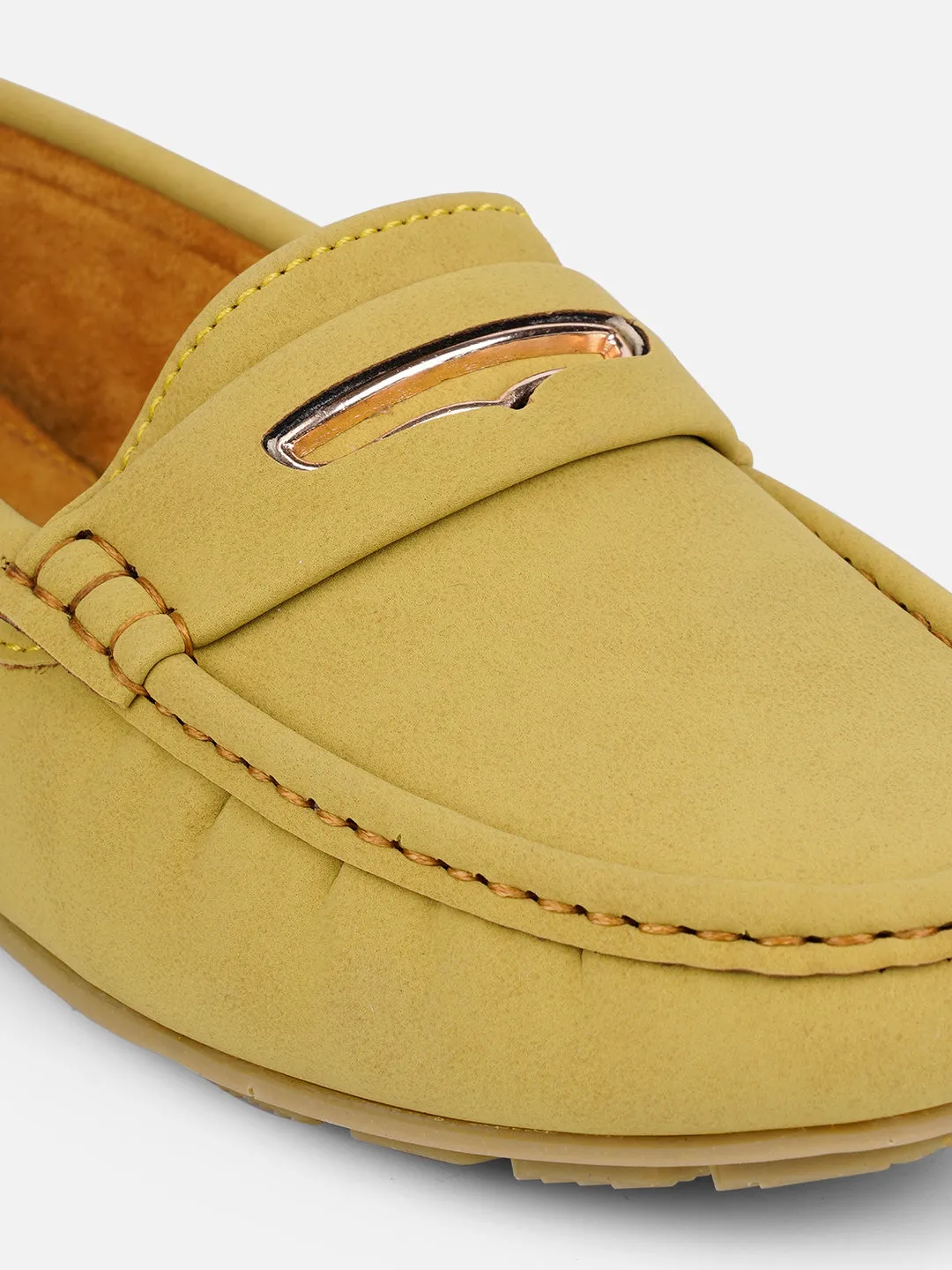 Weightless Wear Casual Mood Women's Yellow Soft & Premium Loafers (IU2002)