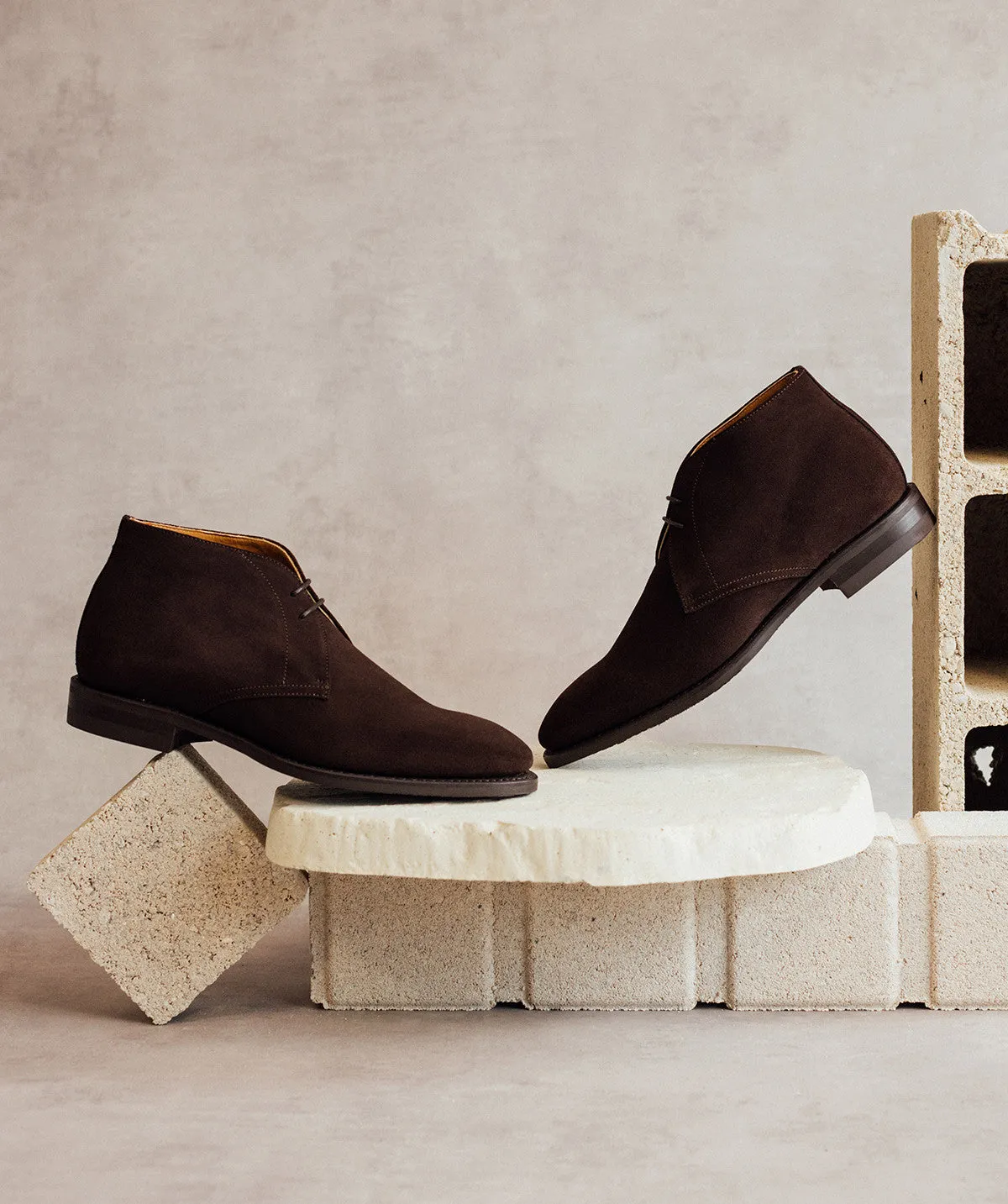 Eco Friendly Dye Process Tailored ease Bottines CHUKKA 1986 Daim Marron