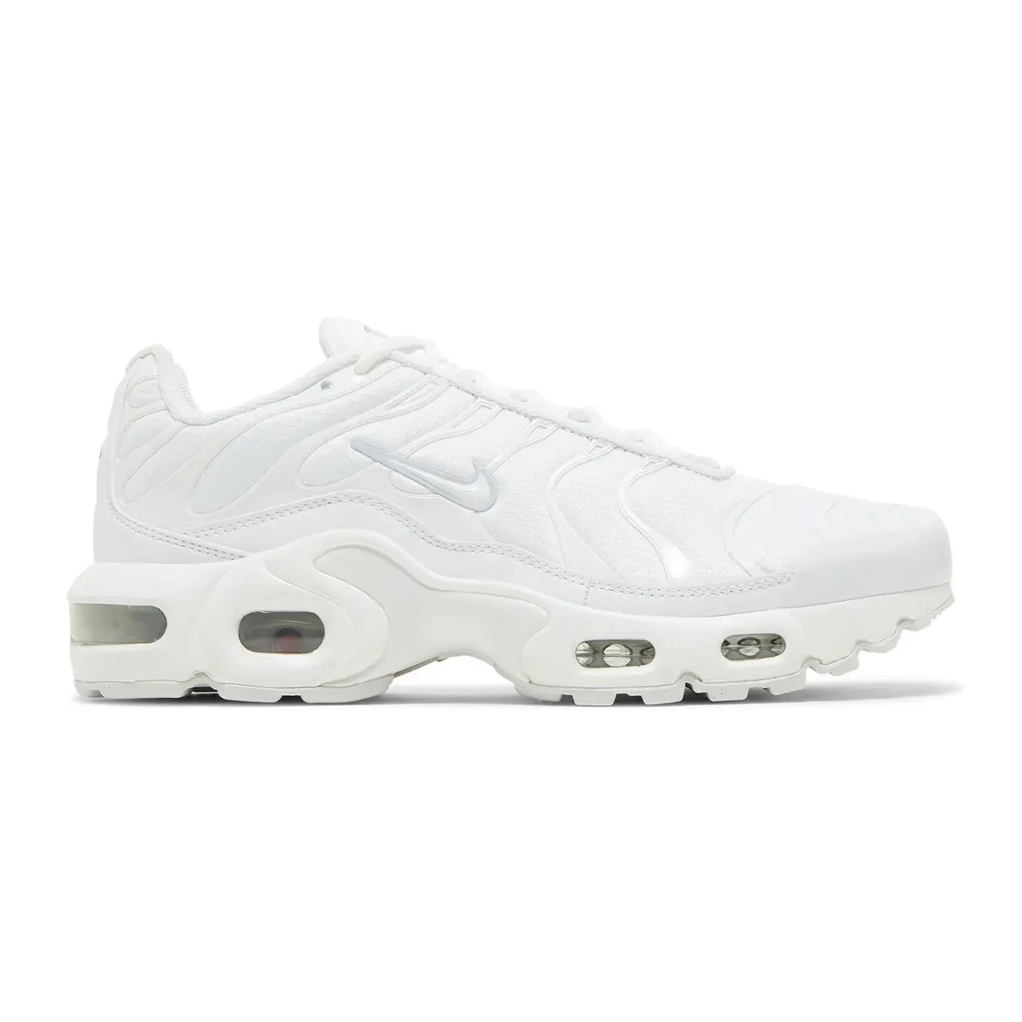 Nike Air Max Plus TN 'White Metallic Silver' GS (2014) Lightweight Form Casual Wear