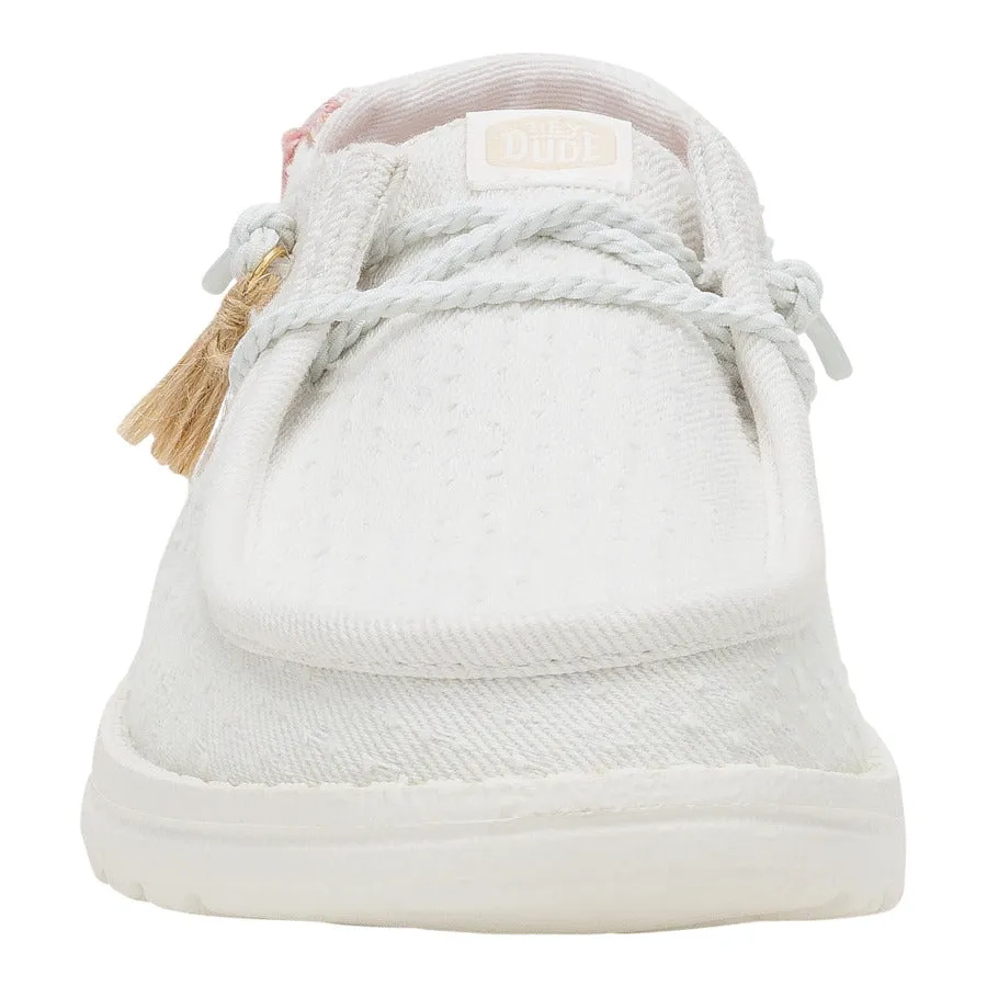 Wendy Perf Canvas - White Low Arch