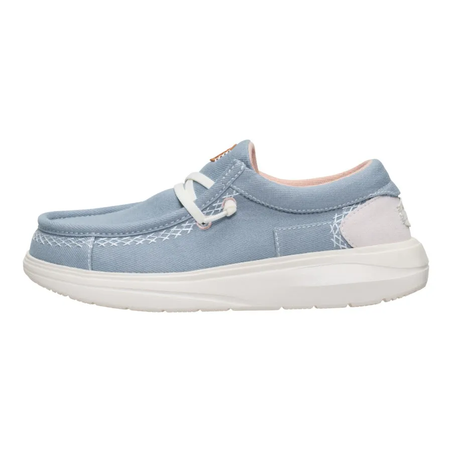 Wendy Comf Denim - Light Blue Moist Guard Lace Tie