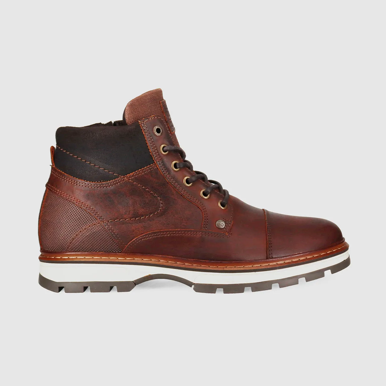 Blackwood Lace Up Boots Rust Wide toe box Feather Light Work Commute