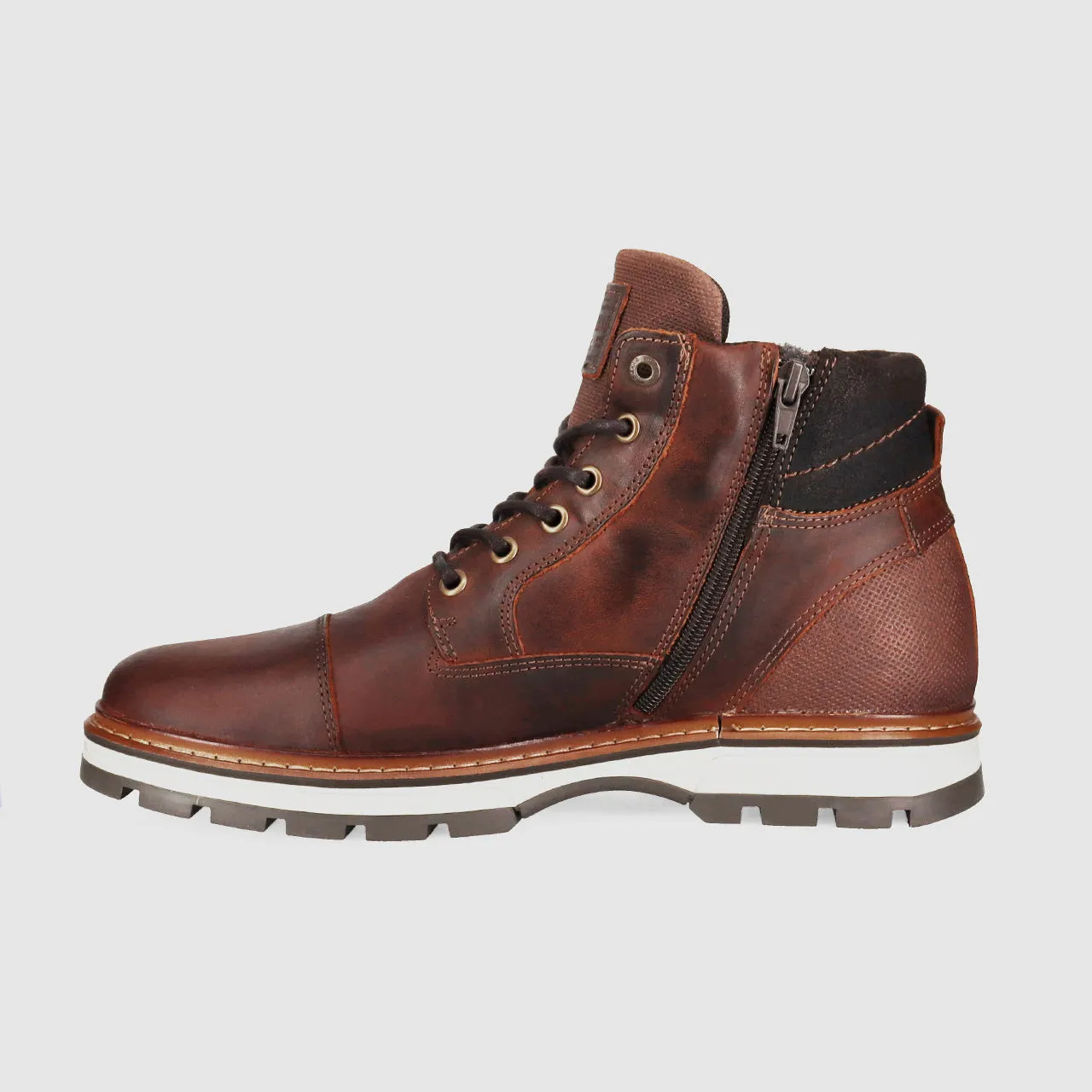 Comfort Stretch Blackwood Lace Up Boots Rust