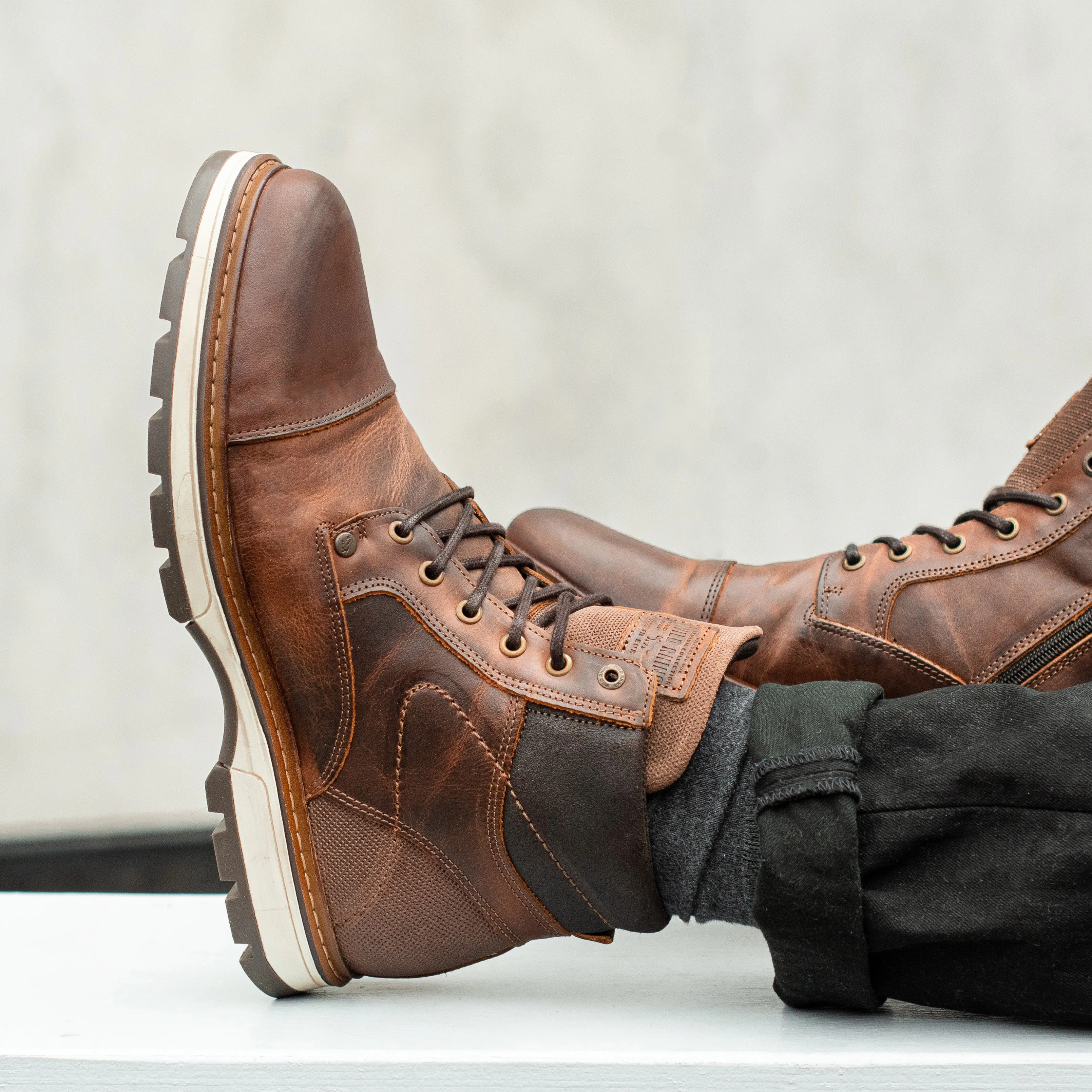 Padded Interior City Walking Blackwood Lace Up Boots Rust