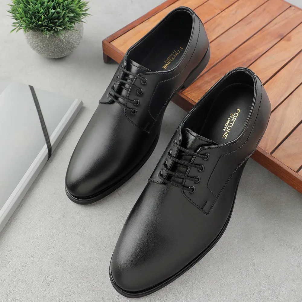 Chic Boots Heel Fit Fortune Black Lacing Formal Oxford Shoes For Men HML-11E By Liberty