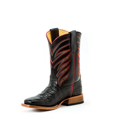Primary school kids' products Canvas kids' shoes Anderson Bean Black Caiman Print Children's Boot