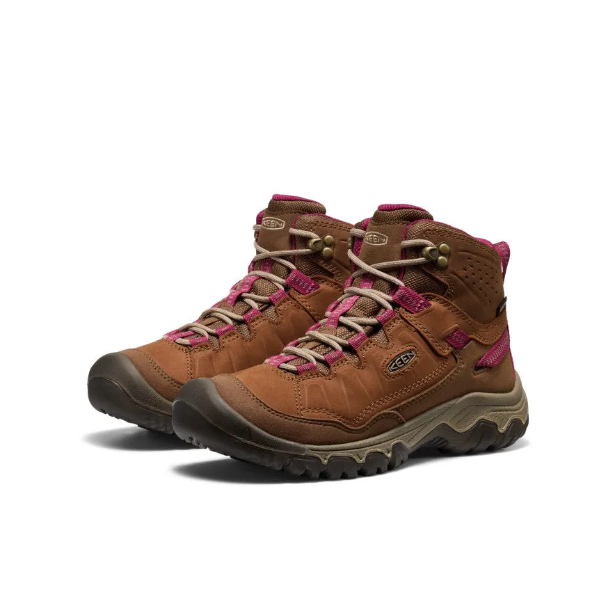 Women's Targhee IV Waterproof Hiking Boot  |  Bison/Beaujolais Adjustable Fit