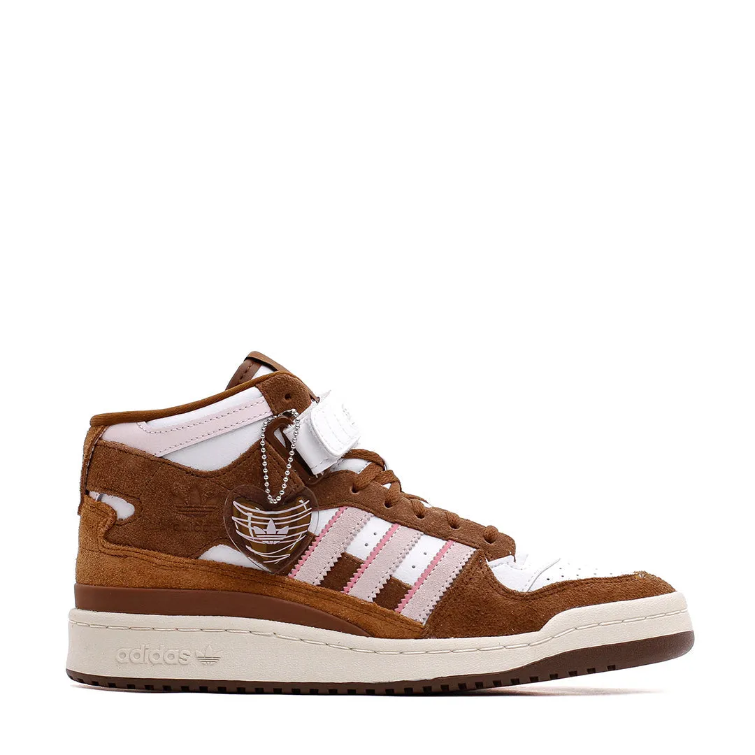 Slim Form Adidas Originals Women Forum Mid White Brown GY6802