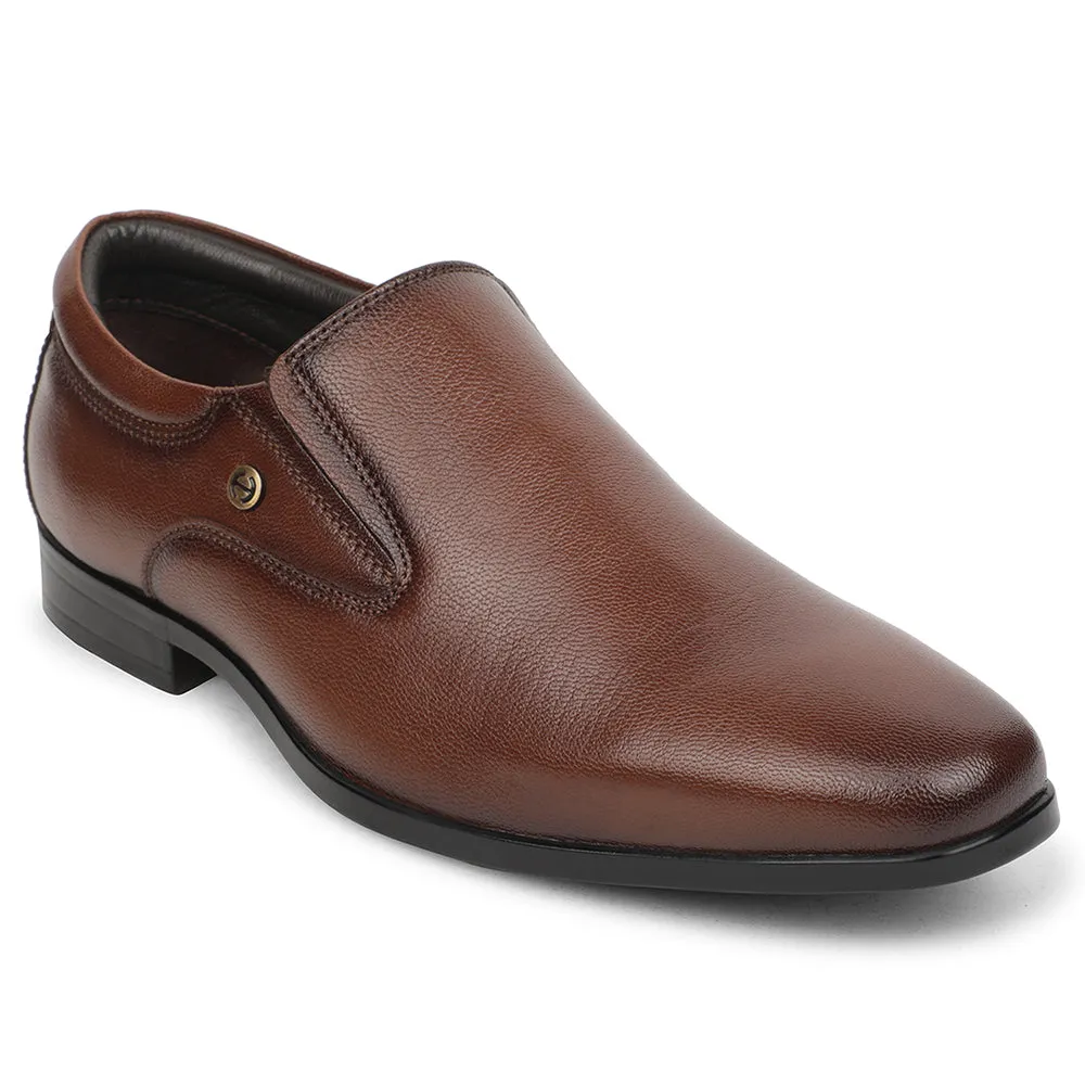 Healers Brown Formal Non Lacing Mocassin Shoes For Men UDL-8 By Liberty Mono Tone