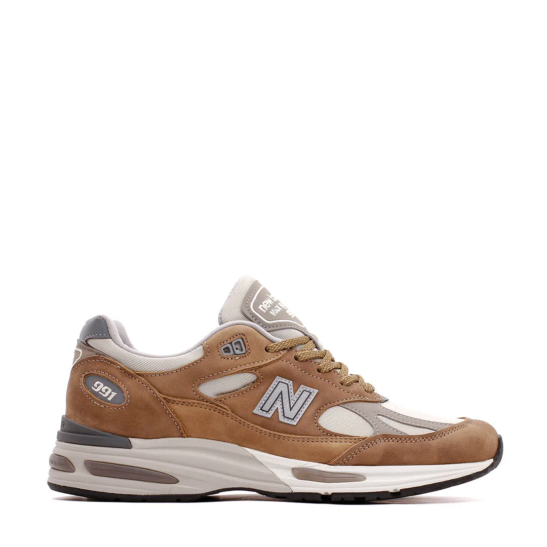 New Balance Unisex 991v2 Coco Mocca Made In UK U991TB2 Canvas Cool Leather