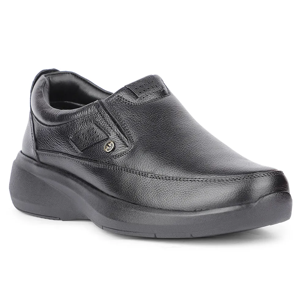 party mode Healers Formal Black Non Lacing Moccasin Shoes For Men E823-04 By Liberty