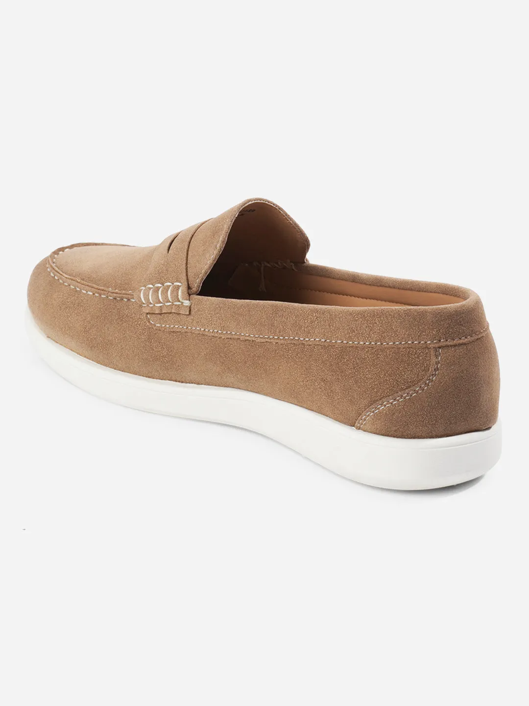 Daily Walk Men's Beige Suede Finish Casual Slip On (IX2149)