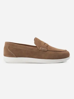 Men's Beige Suede Finish Casual Slip On (IX2149) Icon Walk Pool Ready