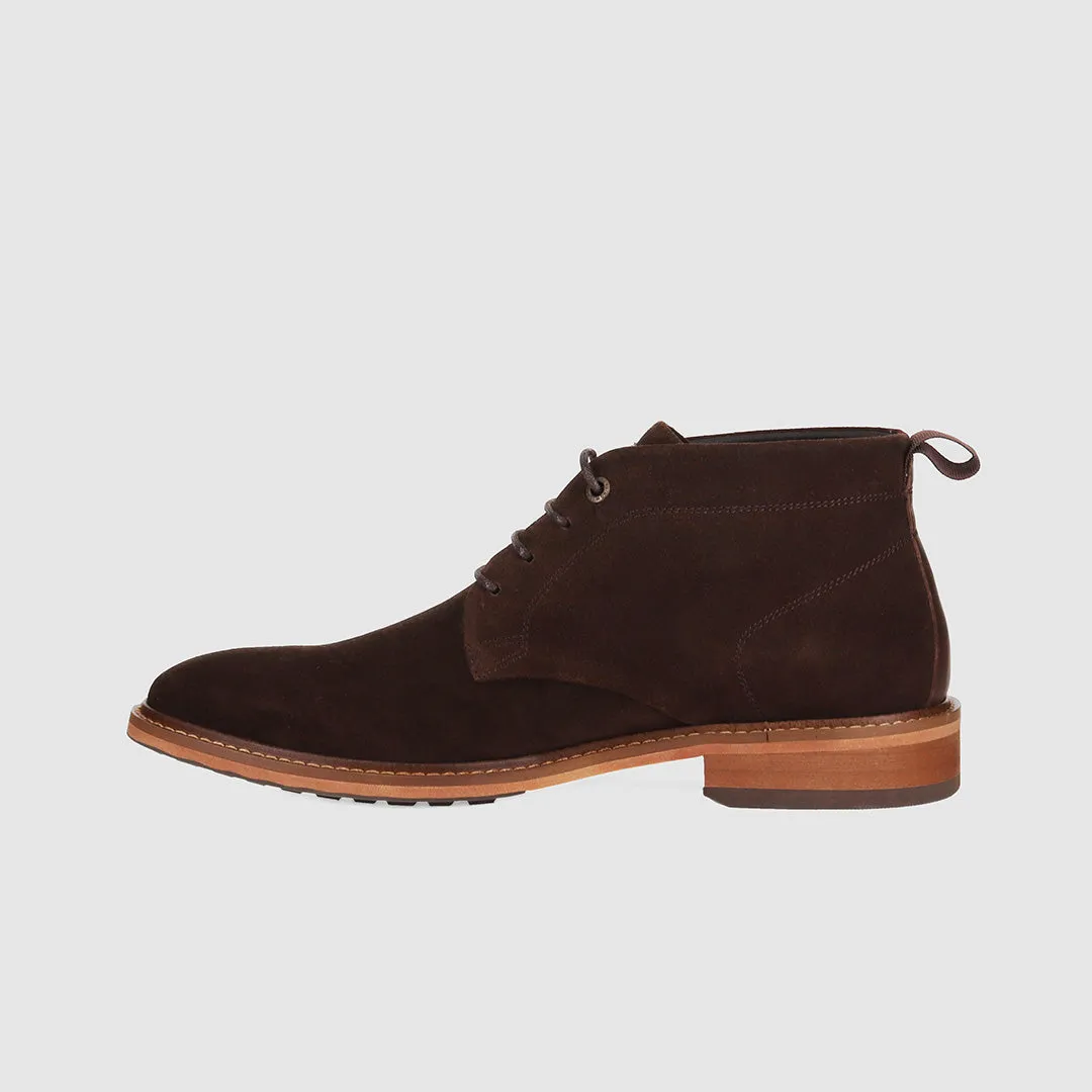 Urban Everyday Clapton Lace Up Boots Dark Brown Suede