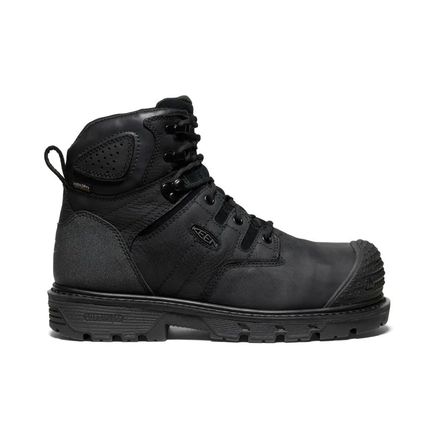 Elastic Sling Premium Finish Men's Camden 6" Waterproof Boot (Carbon Toe)  |  Black/Black