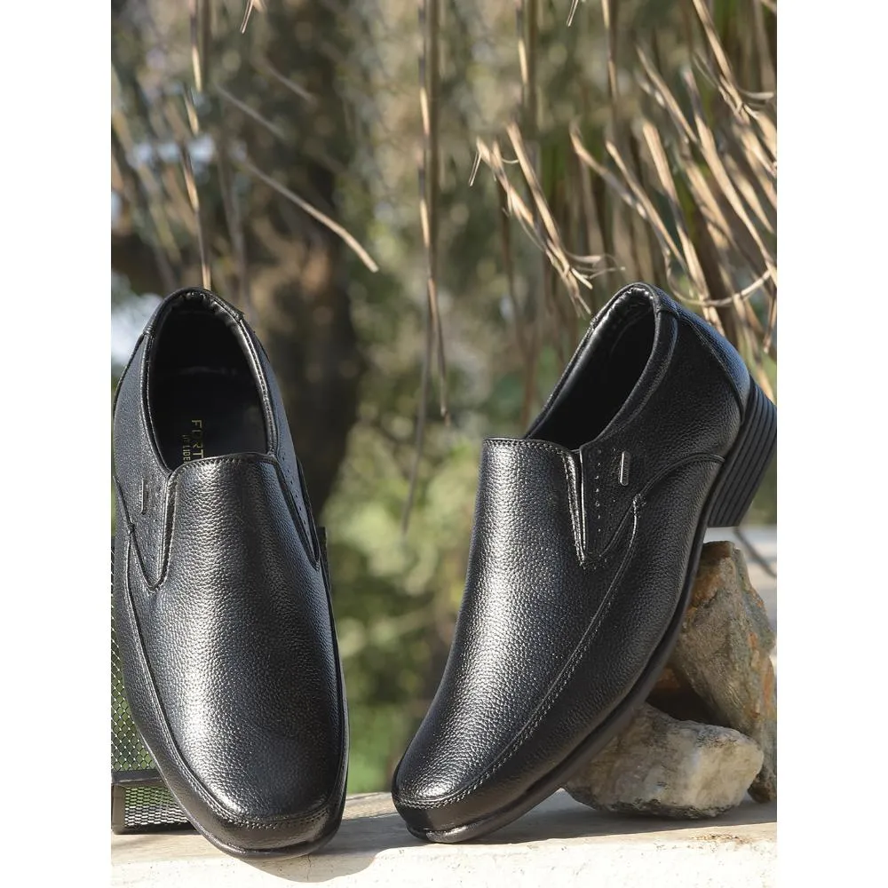 Main Walk Fortune By Liberty Mens HIL-8 Black Formal Non Lacing Shoes