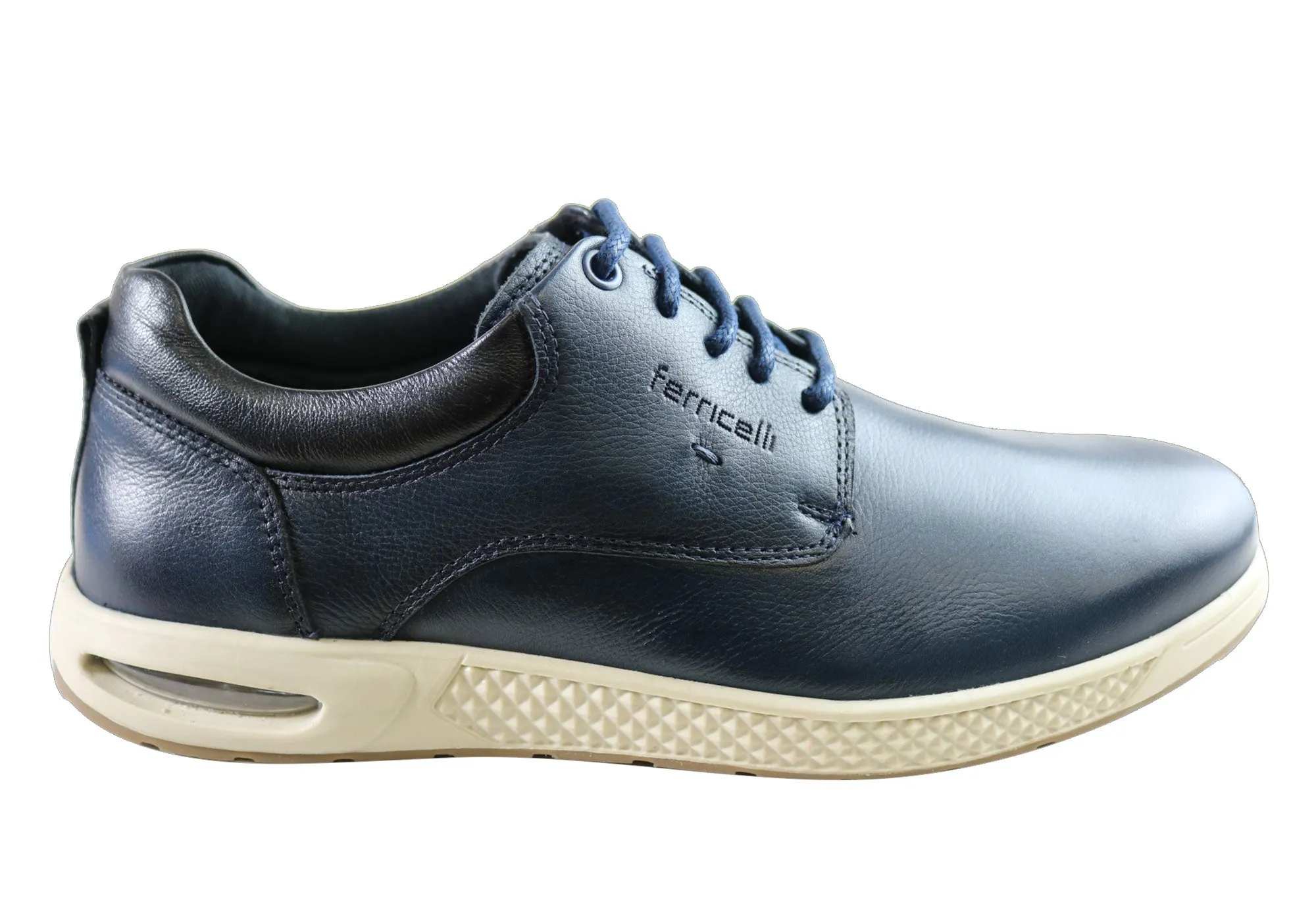 Ferricelli Benny Mens Leather Lace Up Casual Shoes Made In Brazil Style Choice Modern Silhouette