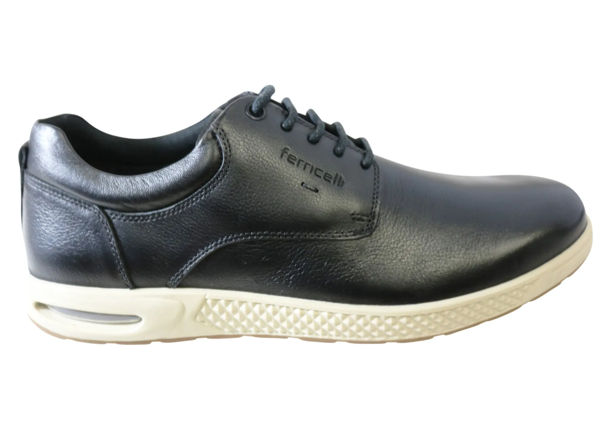 Ferricelli Benny Mens Leather Lace Up Casual Shoes Made In Brazil Peak Jog