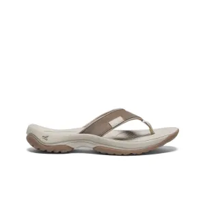 Women's Kona Leather Flip-Flop  |  Brindle/Silver Birch Casual Support