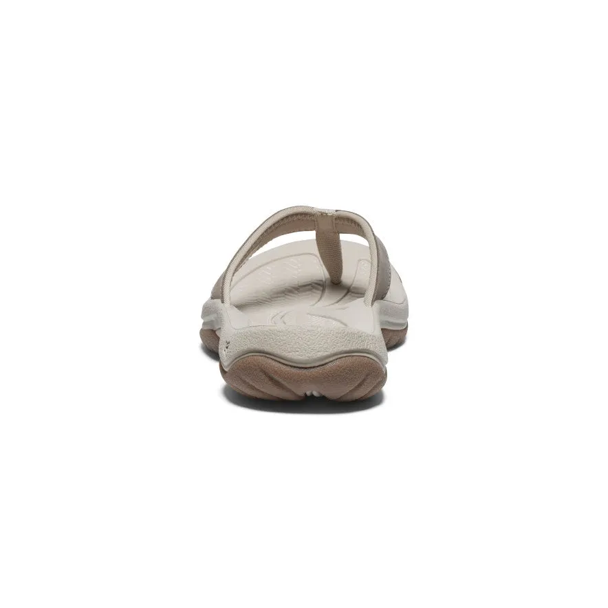 Balance Motion Ultra Flexible Grooves Women's Kona Leather Flip-Flop  |  Brindle/Silver Birch