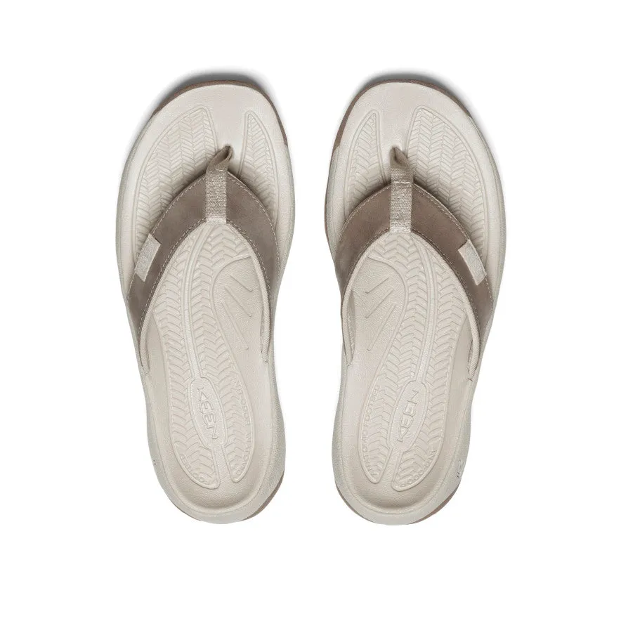 Women's Kona Leather Flip-Flop  |  Brindle/Silver Birch Neutral Stability Base Stable Wear
