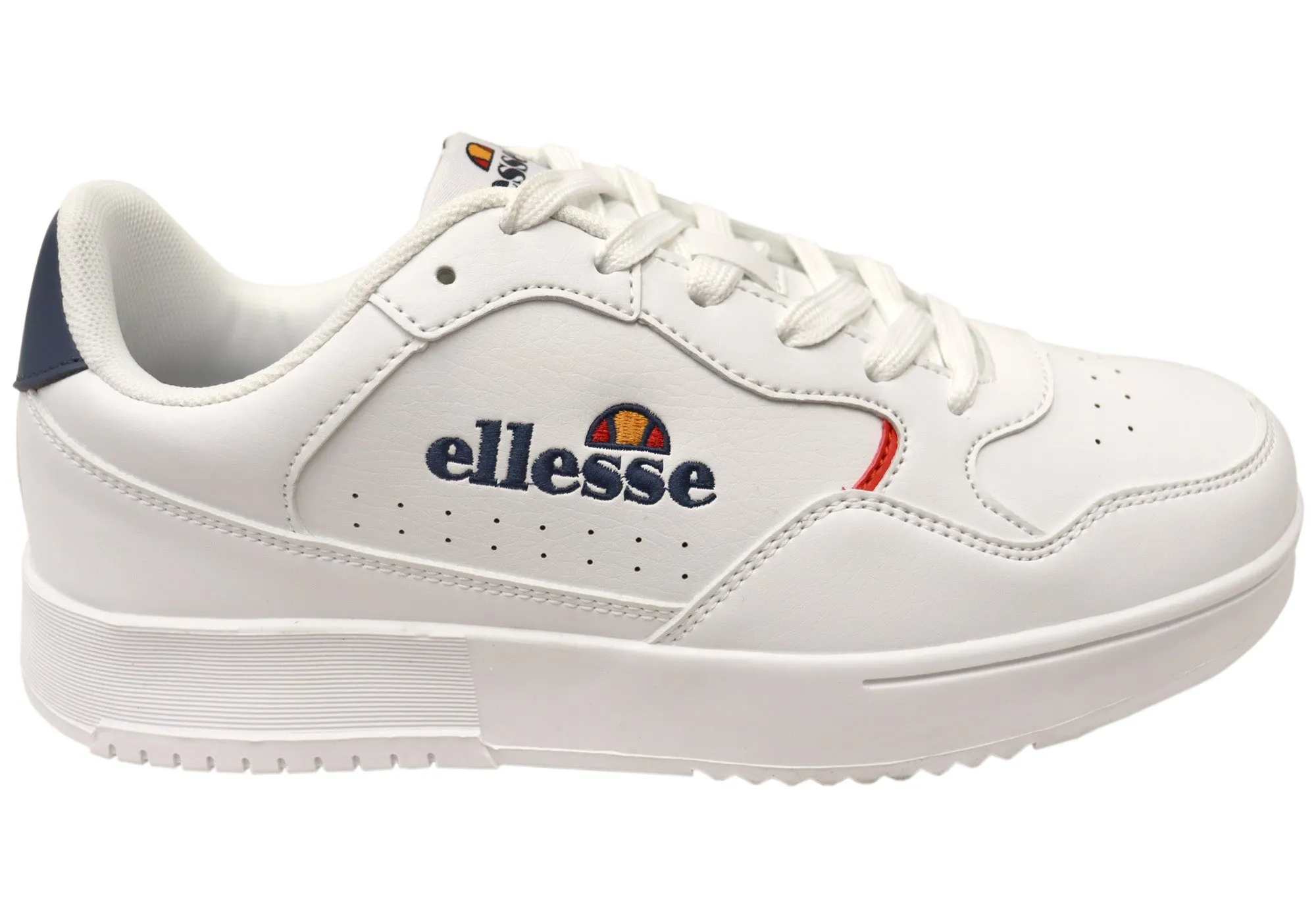 Ellesse Mens Comfortable Casual Lace Up Momento Cupsole Sneakers Flower Jog Shockproof Heel
