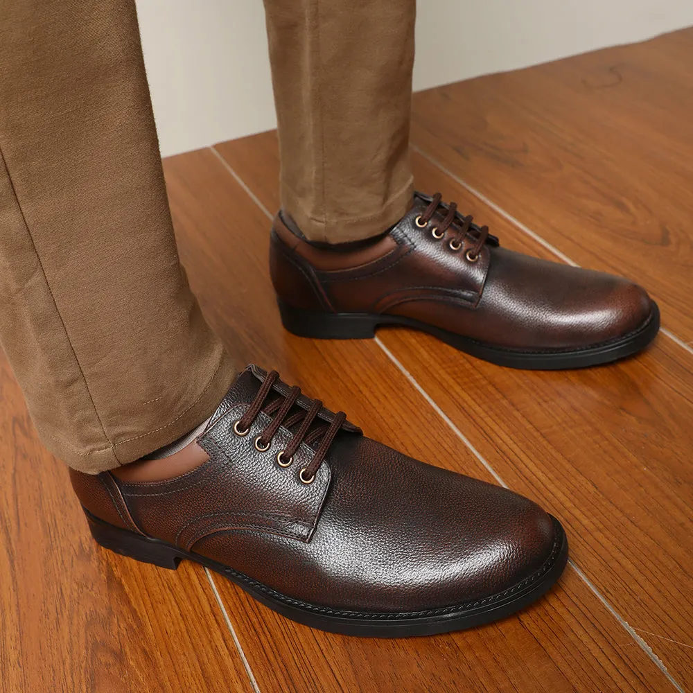 Healers Formal Brown Lace-Up Derby Shoes For Men GAS-C17 By Liberty Boss Mode Fine Shade