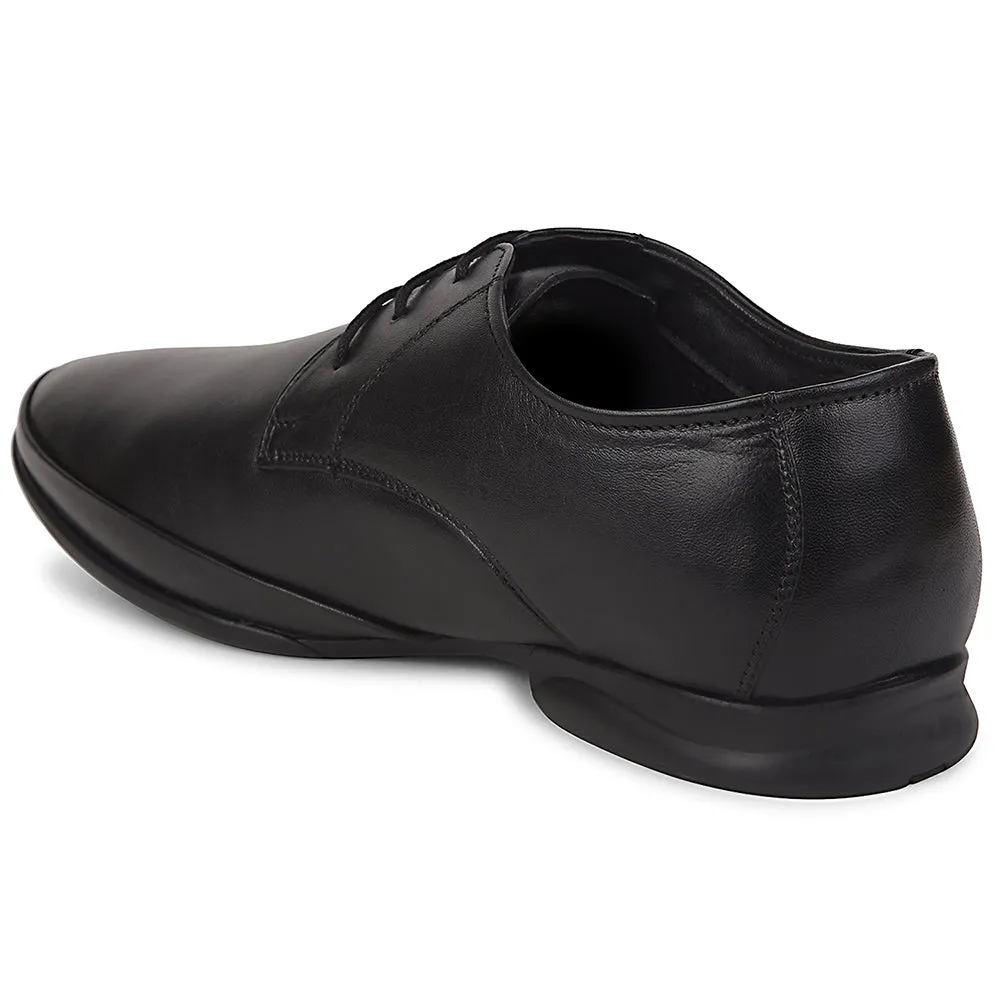 Polished Trim Healers Black Formal Lacing Derby Shoes For Men J757-02 By Liberty