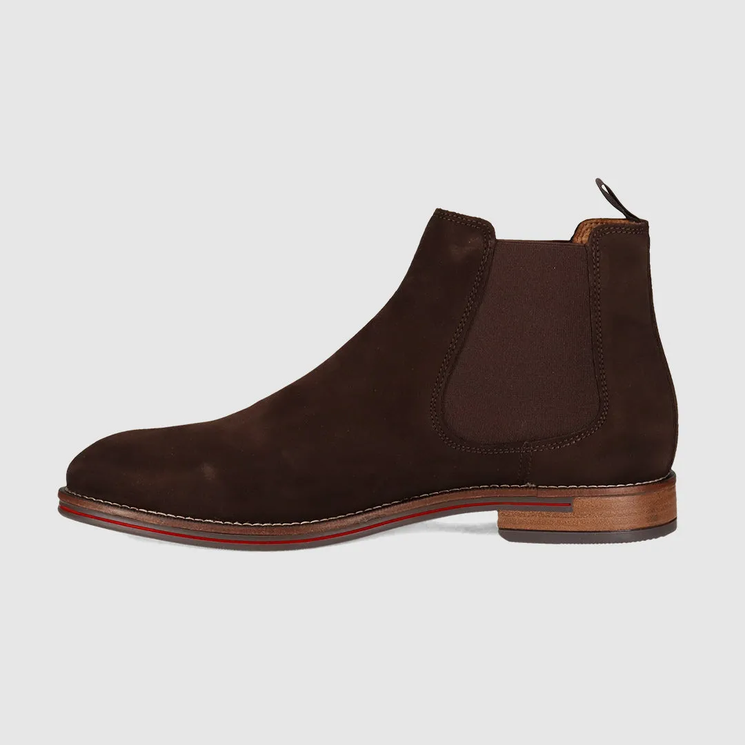 Winner Chelsea Boots Dark Brown Suede Heavy Grip