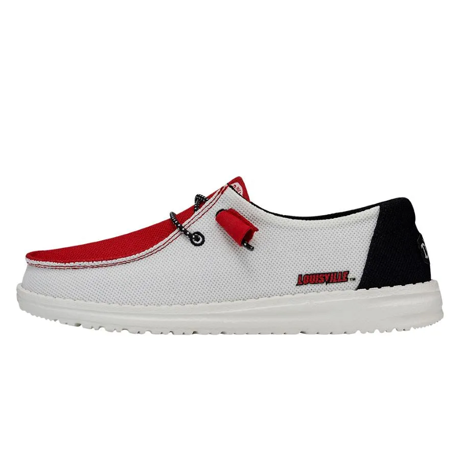 Memory Foam Casual Wear Memory Foam Wellness Seekers Wendy Louisville Cardinals - Louisville Red/White
