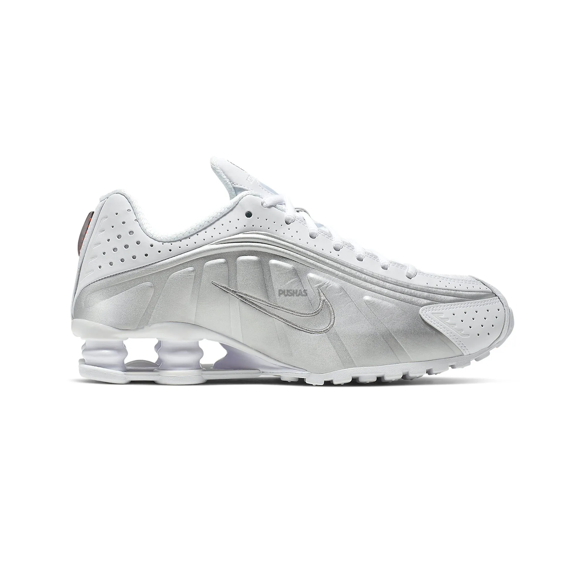 Nike Shox R4 'White Metallic' Women's (2019) Dark Edge Hero Walk
