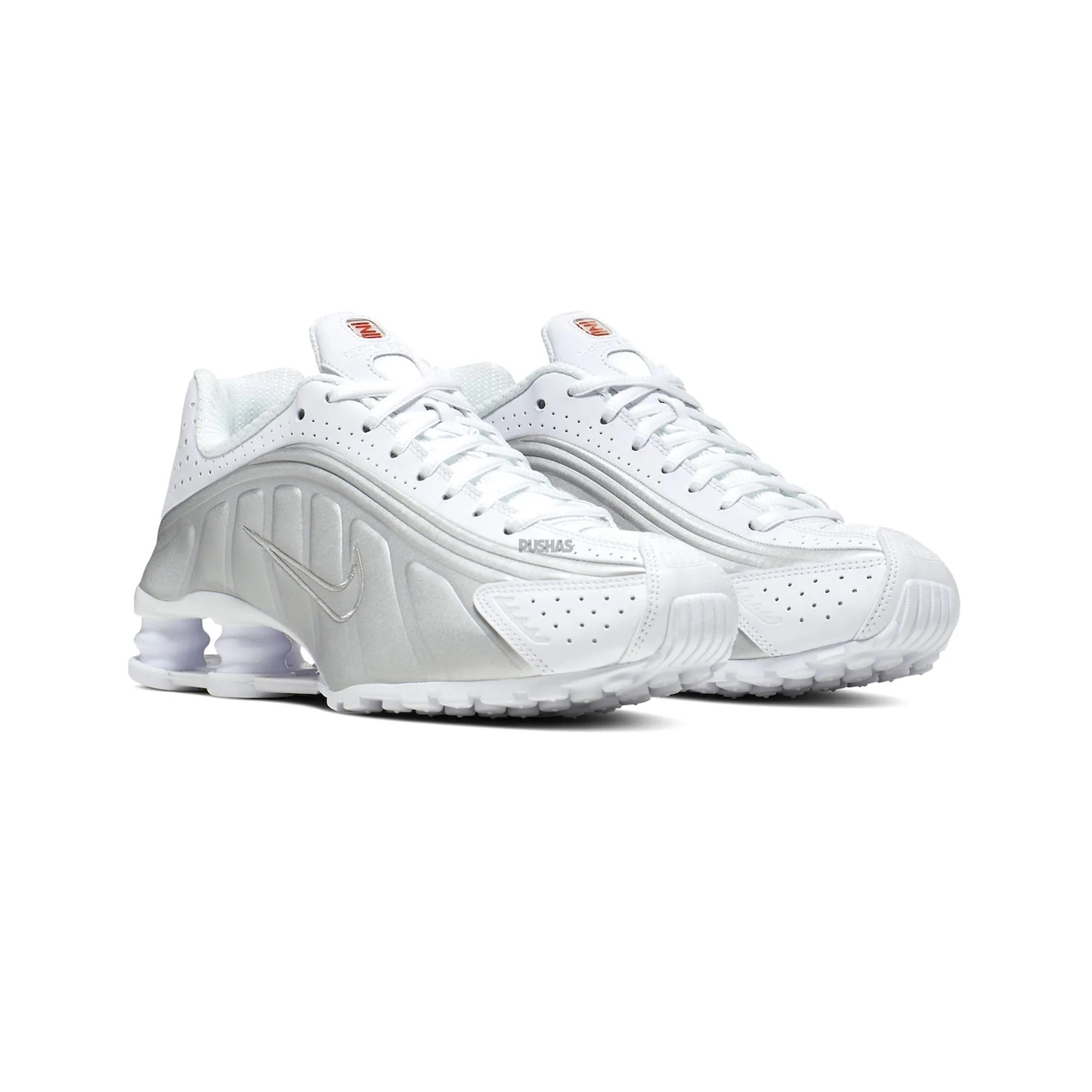 Slip Resistant All Weather Padded Tongue Nike Shox R4 'White Metallic' Women's (2019)