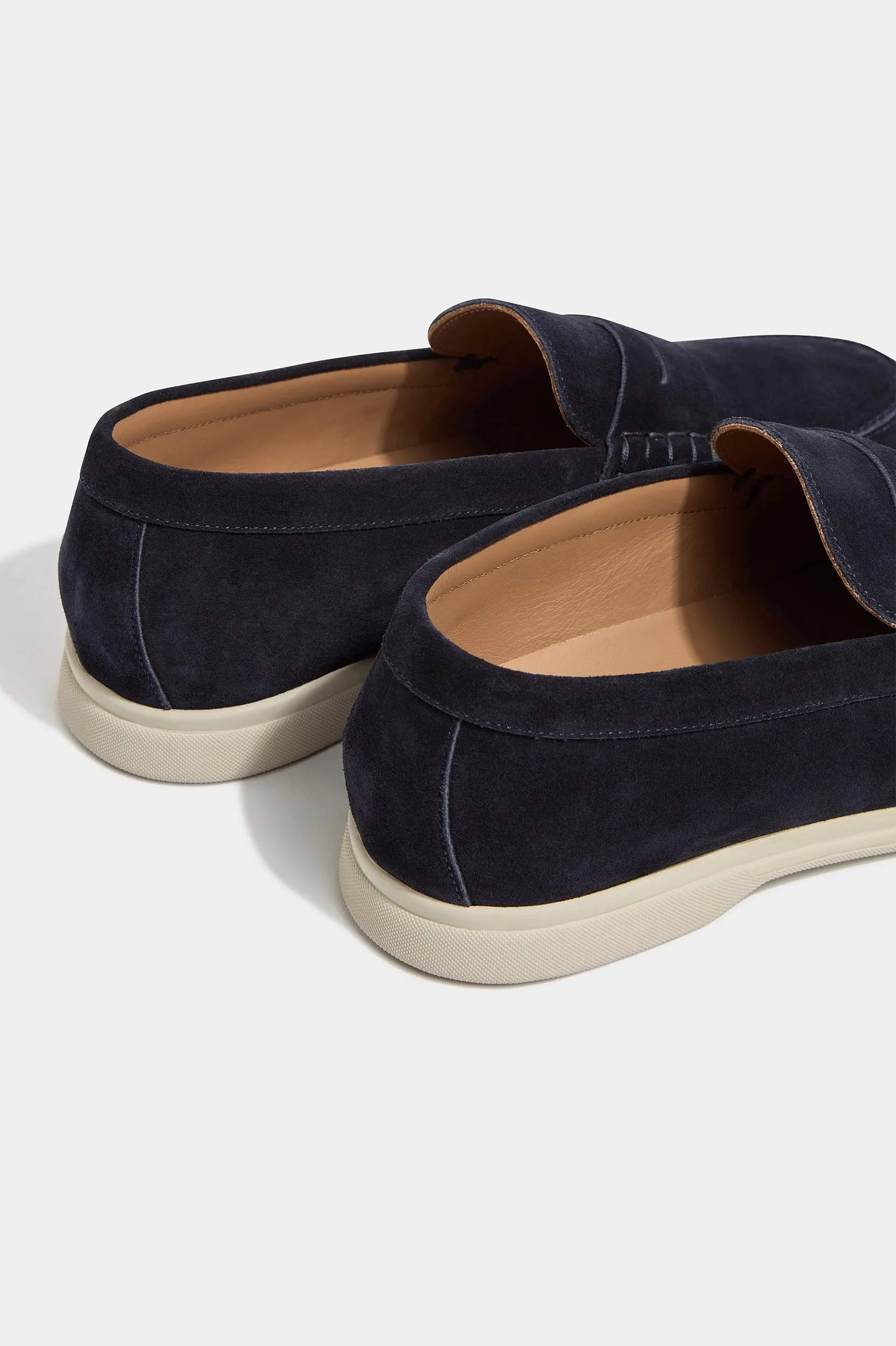 Quiet Footprint Lake Side Blue penny loafers - Made in Italy