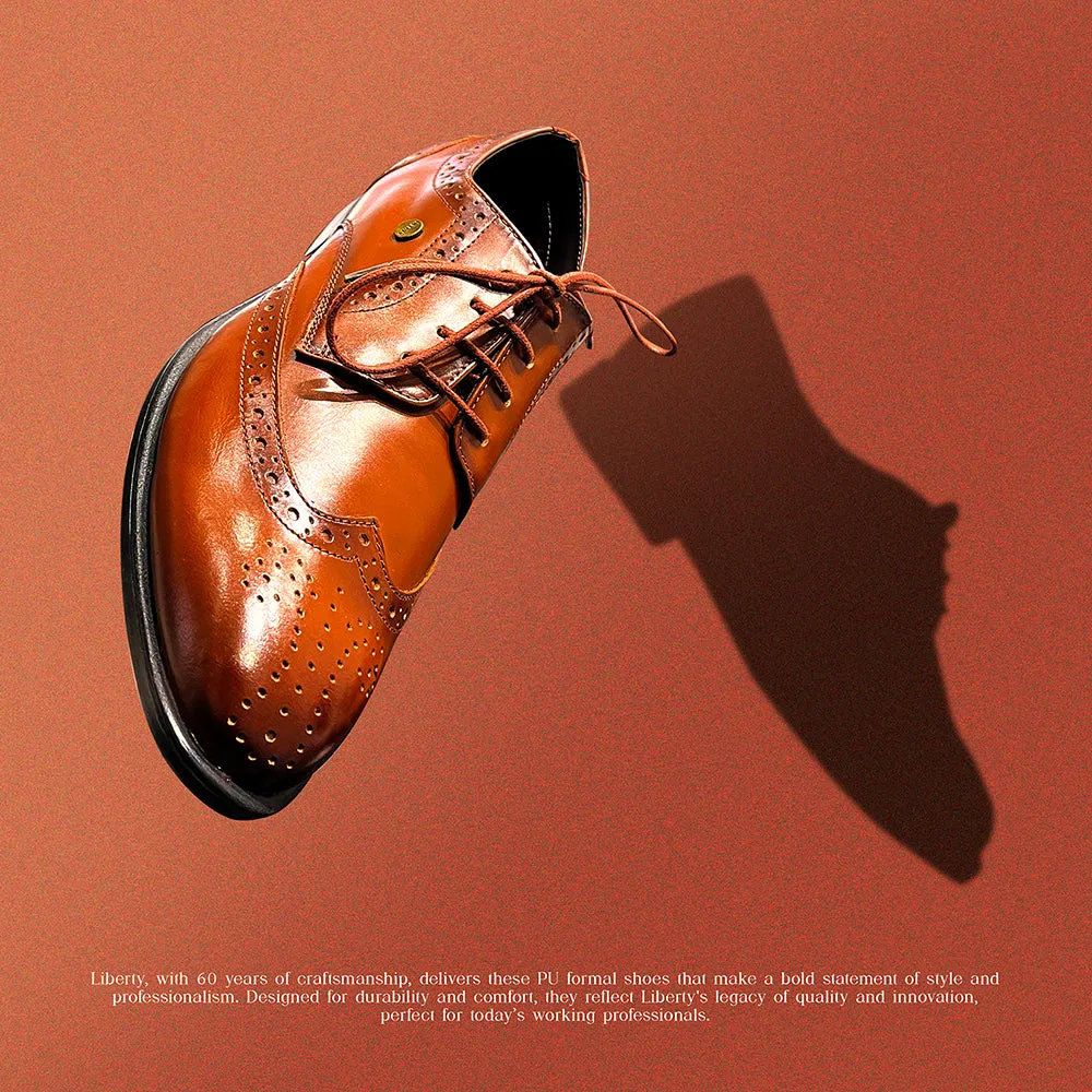 Adjustable Straps Fortune Tan Lacing Formal Oxford Shoes For Men BELGIUM01E By Liberty
