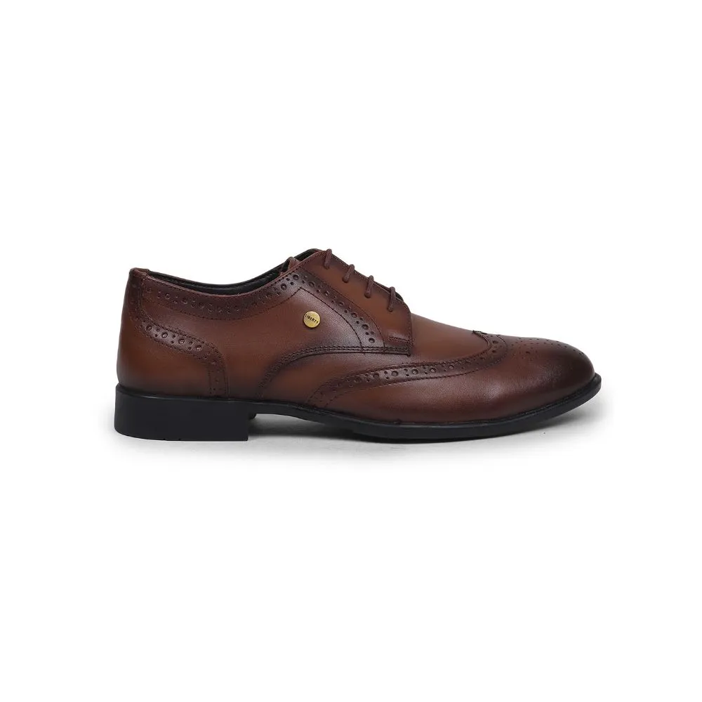 Retro Shade Fashionable Fortune Tan Lacing Formal Oxford Shoes For Men BELGIUM01E By Liberty